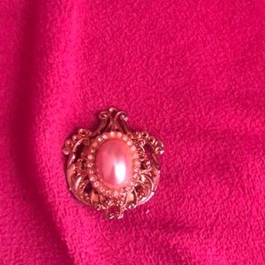 Vintage pearl and gems clip